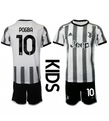 Juventus Paul Pogba #10 babykläder Hemmatröja barn 2022-23 Korta ärmar (+ Korta byxor)